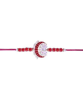 Rakshabhandan Special Designer Meenakari Pearl Rakhi for BrotherMen  2