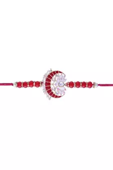 Rakshabhandan Special Designer Meenakari Pearl Rakhi for BrotherMen 
