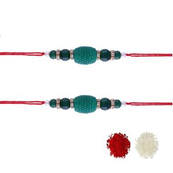 Ethnic Designer Pearl Beads Studded with Roli Chawal for BrotherMen  1