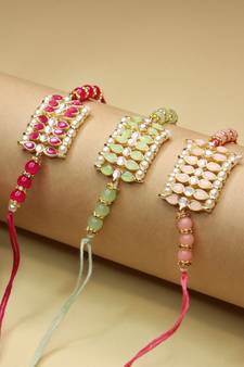 Ethnic Designer Pearl Beads Studded with Roli Chawal for BrotherMen 