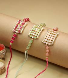 Ethnic Designer Pearl Beads Studded with Roli Chawal for BrotherMen 