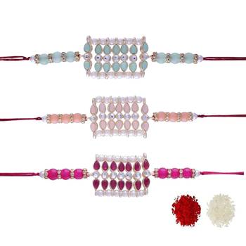Ethnic Designer Pearl Beads Studded with Roli Chawal for BrotherMen  2