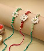 Ethnic Designer Pearl Beads Studded with Roli Chawal for BrotherMen