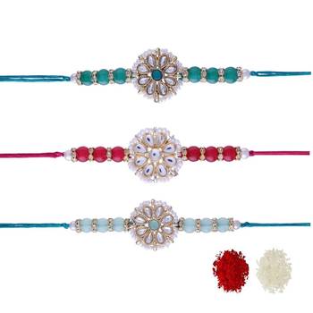 Ethnic Designer Pearl Beads Studded with Roli Chawal for BrotherMen 2