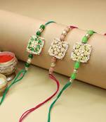 Ethnic Designer Pearl Beads Studded with Roli Chawal for BrotherMen
