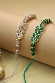 Ethnic Designer Pearl Beads with Roli Chawal for BrotherMen (R0672) (Pack of 2)