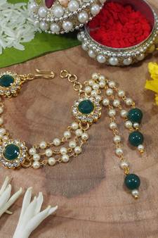 Designer Bhaiya Bhabhi Hanging Lumba Rakhi for Rakshabhandan Special (R014L)