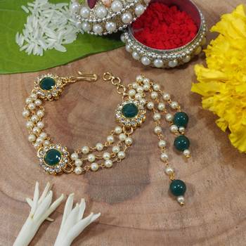 Designer Bhaiya Bhabhi Hanging Lumba Rakhi for Rakshabhandan Special  1