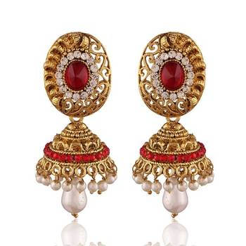 Sleek Gold Plated Jewellery Earrings For Women 1