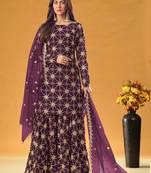 Wine sequins georgette salwar