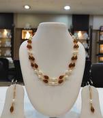 Brown pearl necklaces