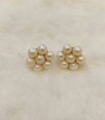 White pearl earrings