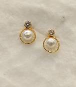 White pearl earrings