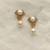 White pearl earrings