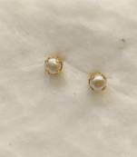 White pearl earrings