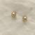White pearl earrings
