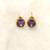 Purple pearl earrings