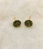 Green pearl earrings