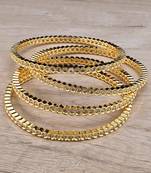 Gold Plated Designer American Diamond Bangles BD611
