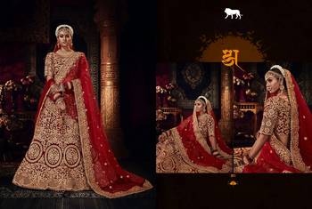 Maroon Color Designer Wedding Wear Velvet Lehenga With Un Stitched Blouse 2
