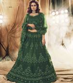 Red Color Designer Wedding Wear Net Lehenga With Un Stitched Blouse