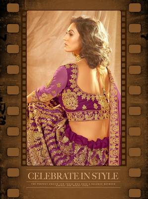 Wine Color Designer Wedding Wear Net Lehenga With Un Stitched Blouse 3