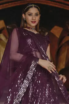 Pista Green Georgette Lehenga With Un Stitched Blouse