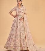 Light-pink embroidered georgette salwar