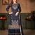 Navy-blue embroidered georgette salwar