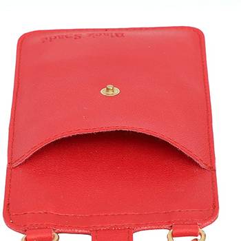 Red Solid Mobile Sling Bag 2