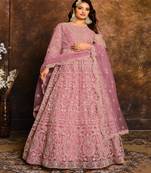 Baby Pink Net Anarkali Salwar Kameez