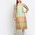 Graceful Green Banarasi Sleeve Kurti with Straight Pants