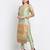 Graceful Green Banarasi Sleeve Kurti with Straight Pants