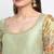 Graceful Green Banarasi Sleeve Kurti with Straight Pants