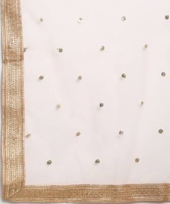 Precious Peach Embroidered Kurti with Gathered Sharara and Net Sequined Dupatta 6