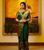 Latest Designer Banarasi Silk Sraee For Women With Unstich Blouse Piece