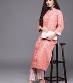 varanga-women-coral-bandhani-printed-kurta-with-trousers