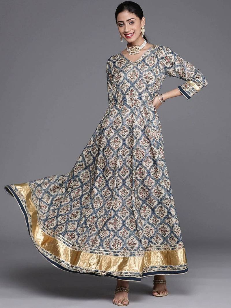 ksut-women-blue-cream-coloured-ethnic-motifs-printed-gotta-patti-anarkali-kurta