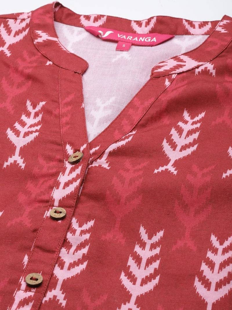 varanga-women-maroon-white-ethnic-motifs-printed-kurt