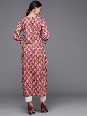 varanga-women-maroon-white-ethnic-motifs-printed-kurta 5