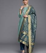 varanga-women-blue-ethnic-motifs-embroidered-kurta-with-trousers-dupatta