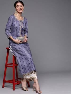 varanga-women-blue-white-bandhani-printed-kurta 1