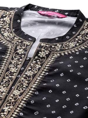 varanga-women-black-bandhani-printed-kurta 3