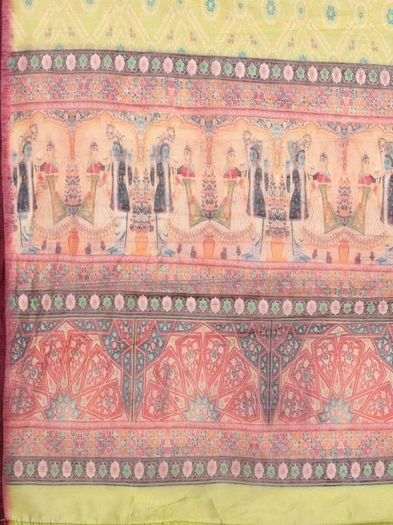 varanga-women-lime-green-ethnic-motifs-yoke-design-beads-and-stones-kurta-with-trousers-with-dupatta