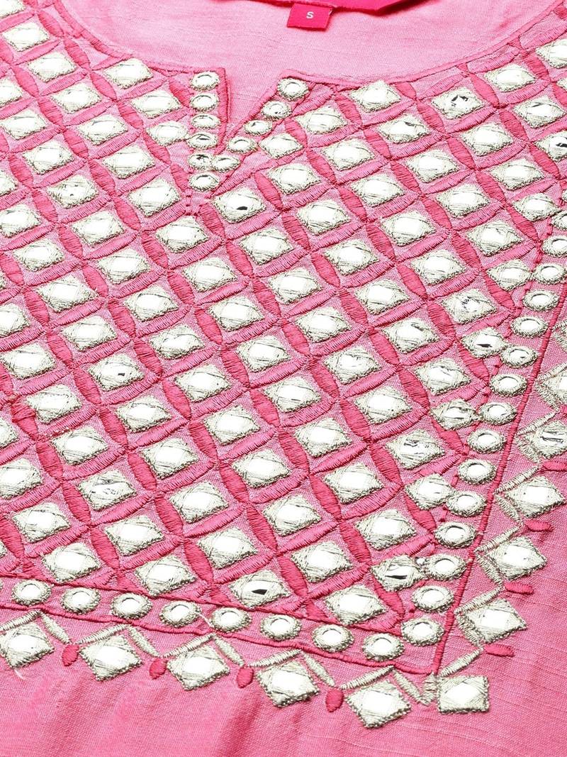 varanga-women-pink-ethnic-motifs-embroidered-mirror-work-kurti-with-trousers-dupatta