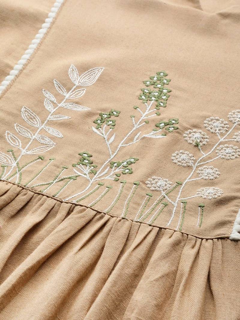 varanga-beige-white-yoke-embroidered-fit-flare-midi-dress