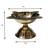 Salvus  Handmade Brass Chaarmukhi Diya Deepak for Pooja  Temple  Home Office Decor (3 Inch)