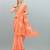 Glorious Light Orange & Light Peach colour printed saree with blouse
