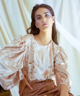 Payal Singhal Thea Stone Velvet Top 1