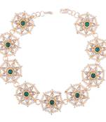 Gold pearl maang-tikka